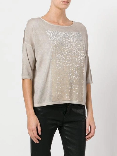 Shop Avant Toi Metallic Panel T In Neutrals