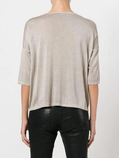 Shop Avant Toi Metallic Panel T In Neutrals