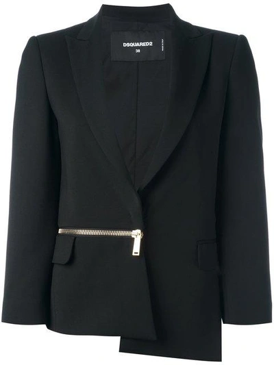 Shop Dsquared2 Side Zip Blazer - Black