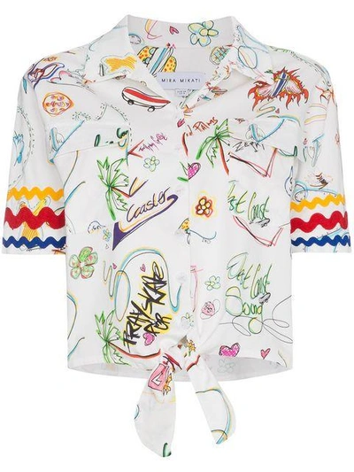 Shop Mira Mikati Graffiti Knot Shirt