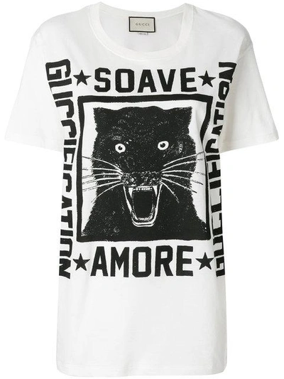 Shop Gucci Soave Amore Fication Print T-shirt