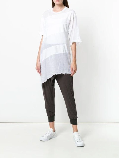 Shop Lost & Found Rooms Asymmetric T-shirt - White