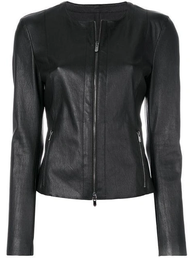 Shop Drome Fitted Zip Jacket In Black