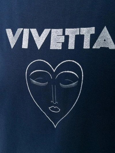 Shop Vivetta Peplum Cropped T-shirt - Blue