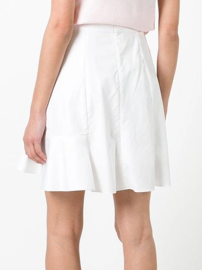 Shop Carven Embroidered Wrap Skirt In White