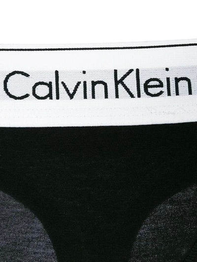 Calvin Klein Underwear Logo Waistband Thong - Black
