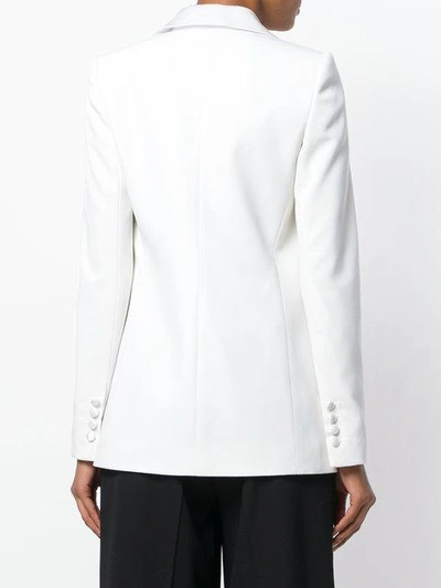 Shop Lanvin Satin Lapel Jacket In White