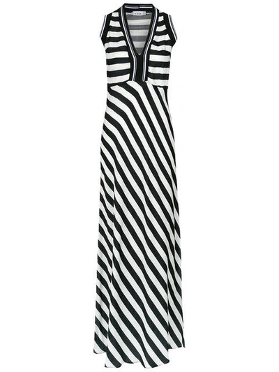 Shop Amir Slama Striped Maxi Dress In Preto
