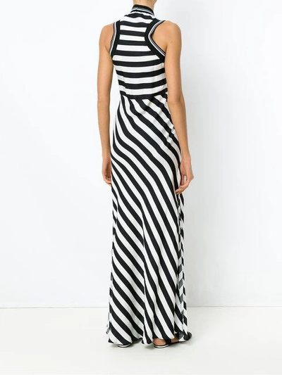 Shop Amir Slama Striped Maxi Dress In Preto