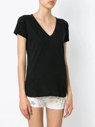 Shop Andrea Bogosian V-neck T-shirt - Black