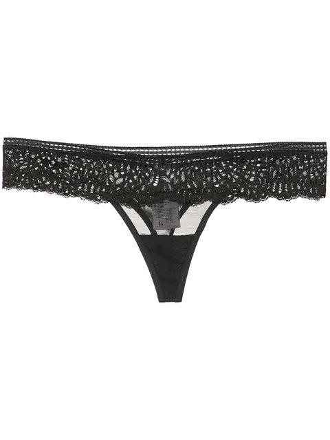 Wolford Lace Thong In Black | ModeSens