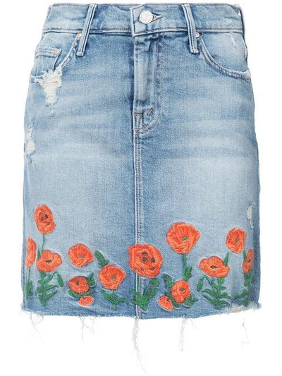 Shop Mother Embroidered Denim Skirt