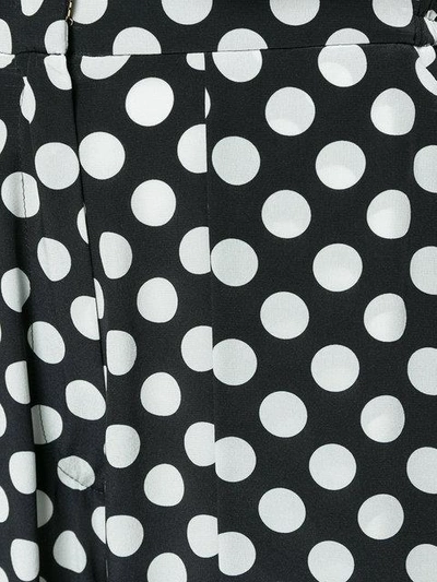 Shop Rossella Jardini Polka Dot Cropped Trousers In Black