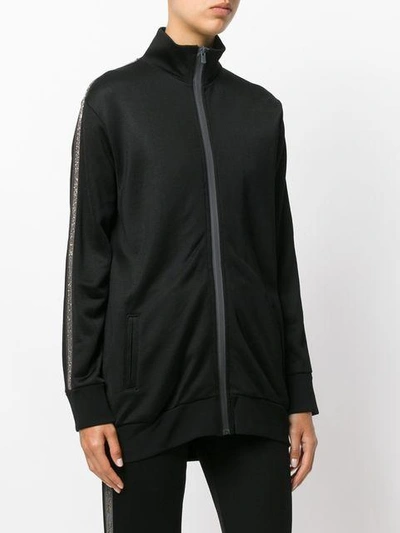Shop Jo No Fui Oversized Stripe-detail Track Jacket In Black