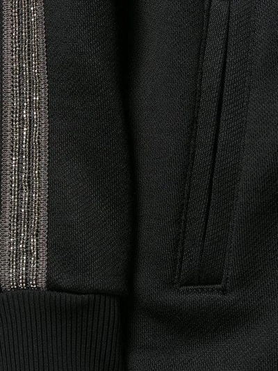 Shop Jo No Fui Oversized Stripe-detail Track Jacket In Black