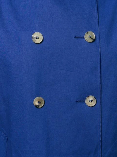 Shop Mackintosh Double-breasted Coat - Blue