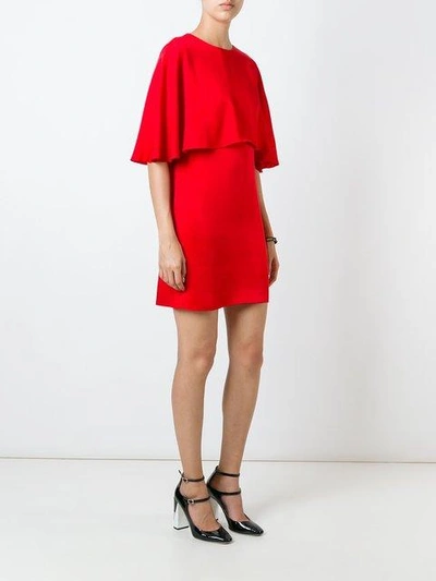 Shop Sonia Rykiel Cape Detail Dress - Red