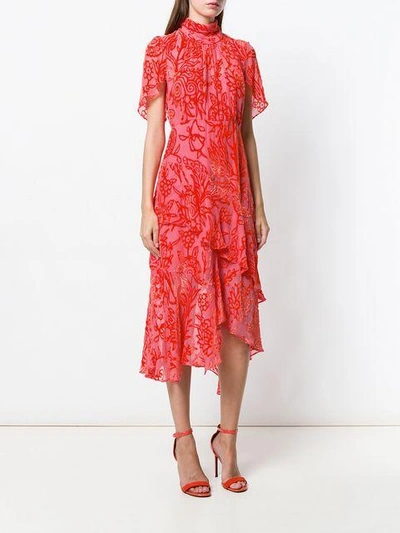 Shop Peter Pilotto Floral Devoré Dress - Pink