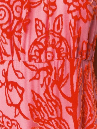 Shop Peter Pilotto Floral Devoré Dress - Pink