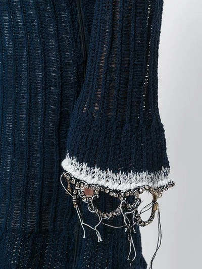 Shop Aviu Aviù Open Knit Sweater Dress - Blue