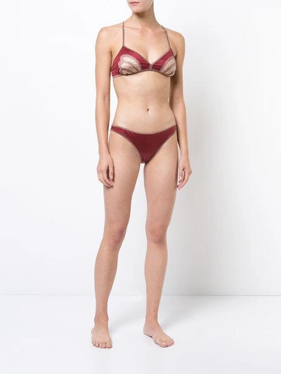 Shop Morgan Lane Reese Bikini Top In Red