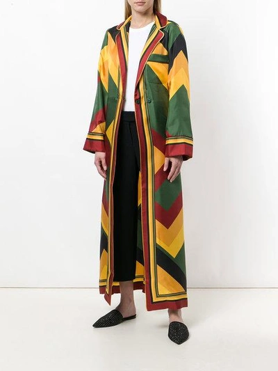 Shop F.r.s For Restless Sleepers Long Belted Coat - Multicolour