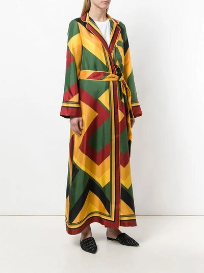 Shop F.r.s For Restless Sleepers Long Belted Coat - Multicolour