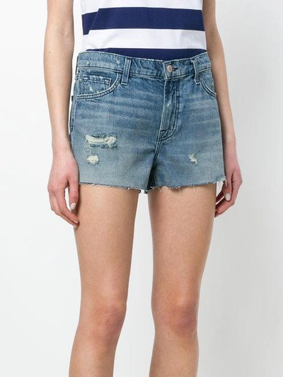 Shop J Brand Low Rise Denim Shorts - Blue
