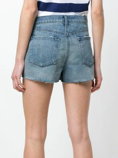 Shop J Brand Low Rise Denim Shorts - Blue