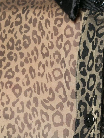 Shop Amiri Sheer Leopard Print Shirt - Brown