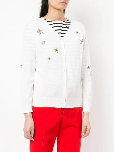 embroidered star cardigan