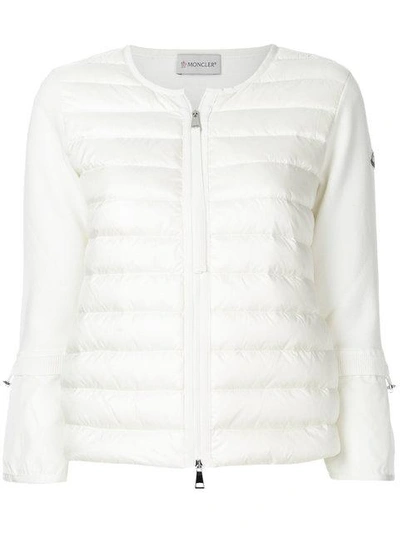 Shop Moncler Flared Sleeve Cardigan In Neutrals