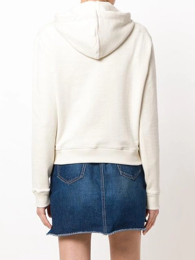 Shop Saint Laurent Waiting For Sunset Hoodie In Neutrals