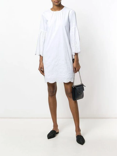 Shop Michael Michael Kors Eyelet Poplin Dress - White