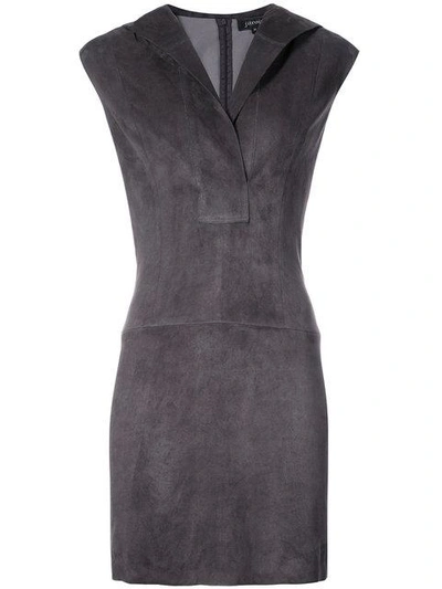 Shop Jitrois Sleeveless Hood Dress - Grey