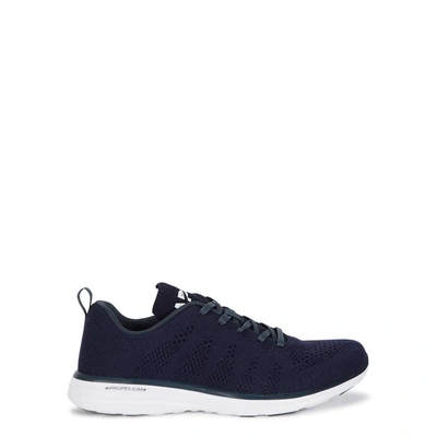 Shop Apl Athletic Propulsion Labs Techloom Pro Navy Knitted Trainers
