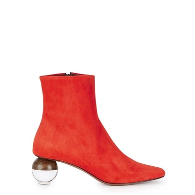 Shop Neous Encyclia Red Suede Ankle Boots