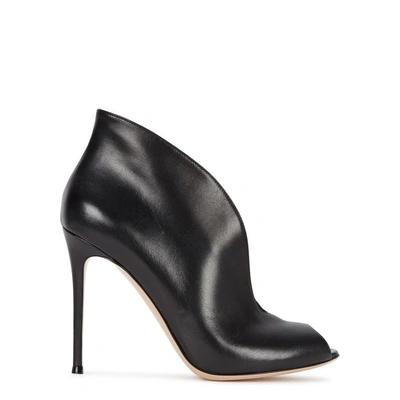 Shop Gianvito Rossi Vamp 105 Black Leather Boots