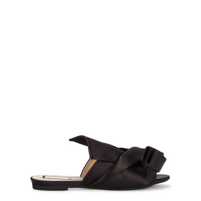 Shop N°21 Black Knotted Satin Sandals