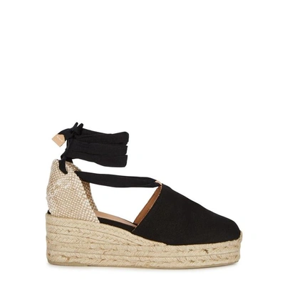 Shop Castaã±er Campesina 65 Black Canvas Espadrilles