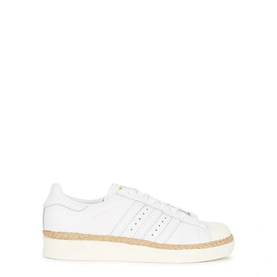 Shop Adidas Originals Superstar 80s Bold Leather Trainers In White