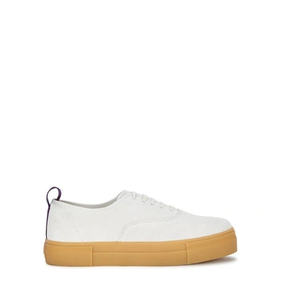 Shop Eytys Mother Stone Suede Trainers In White