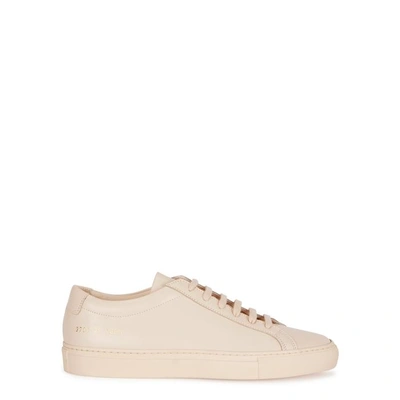 Shop Common Projects Original Achilles Blush Leather Trainers In Nude