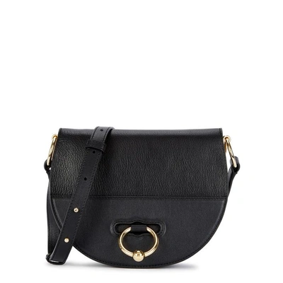 Shop Jw Anderson Latch Black Leather Cross-body Bag