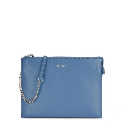 Shop Dkny Blue Leather Cross-body Bag In Light Blue