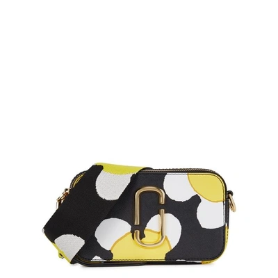 Shop Marc Jacobs Snapshot Daisy Leather Shoulder Bag In Yellow