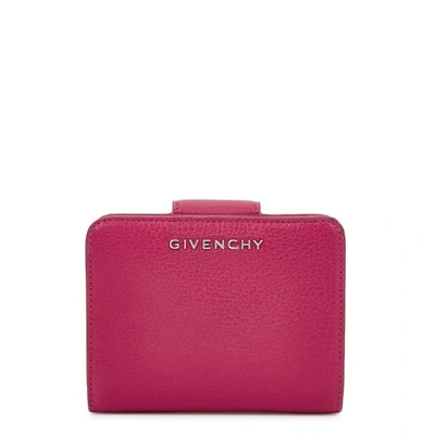Shop Givenchy Pandora Cerise Leather Wallet In Fuchsia