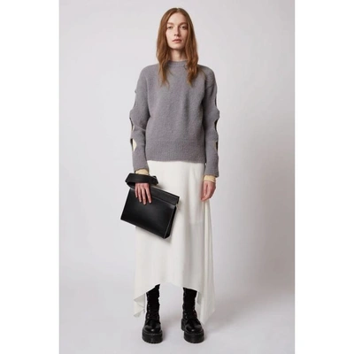 Shop House Of Dagmar Carole Knit Top In Light Grey