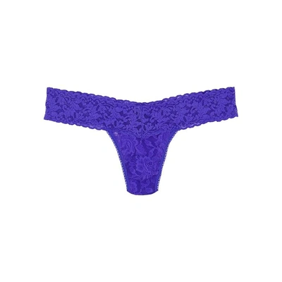Shop Hanky Panky Purple Stretch Lace Thong