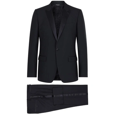 Shop Dolce & Gabbana Navy Wool-blend Tuxedo